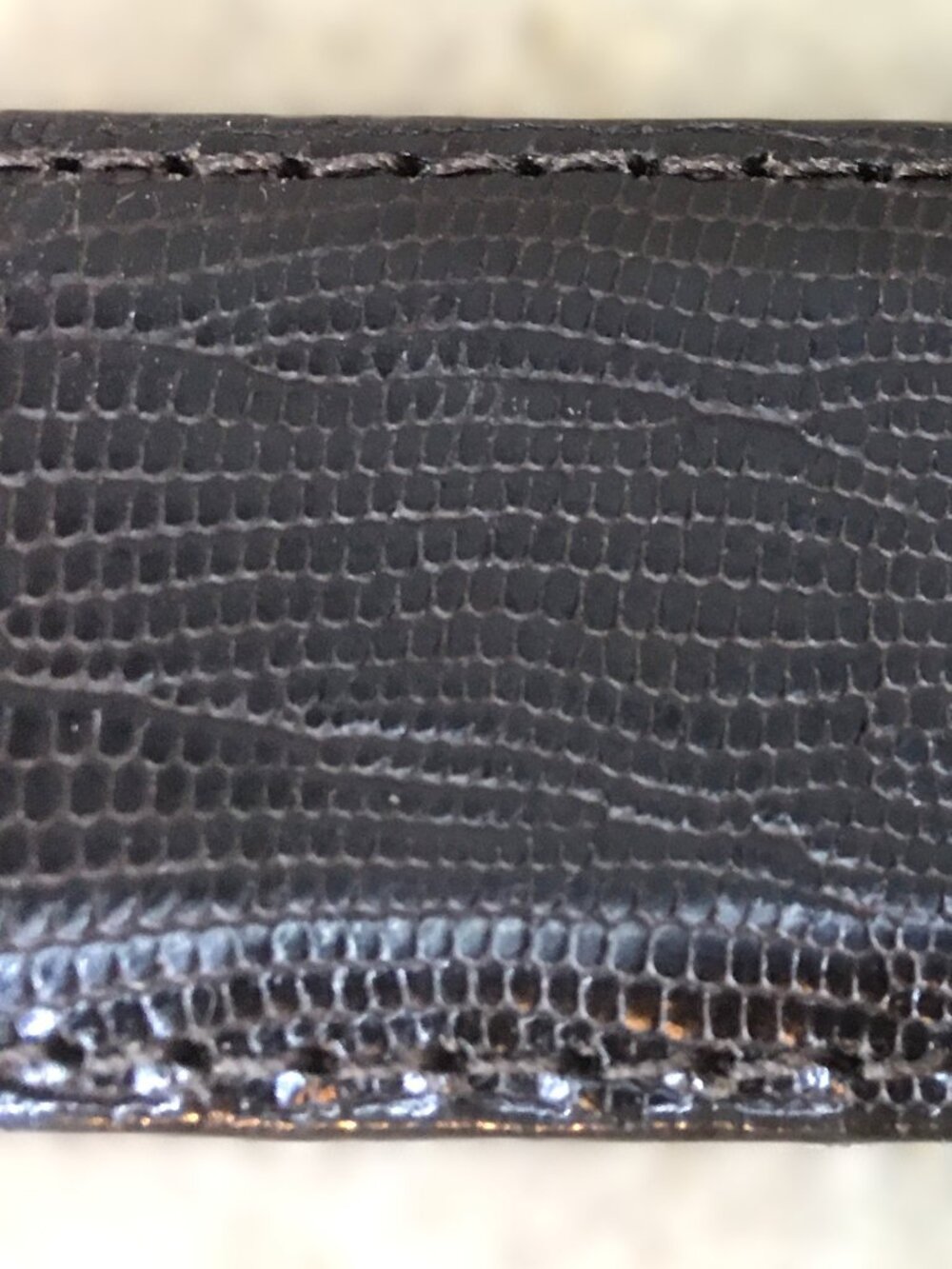 Vintage CARLISLE Alligator Buckle Belt - size small 🐊 Reptile Embossed 80s - Picture 6 of 15